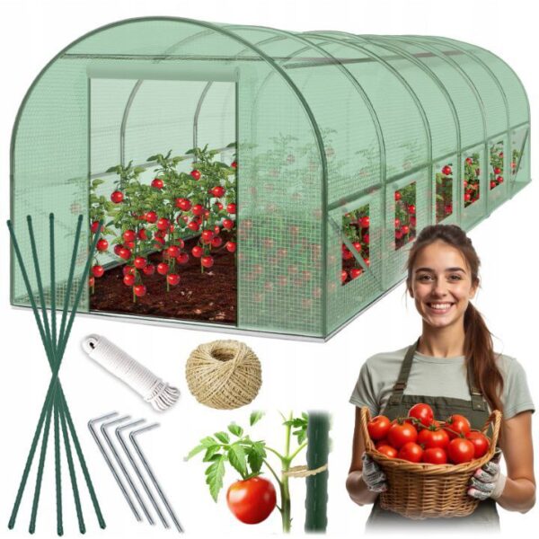 Szklarnie tunel foliowy ogrodniczy ogrodowy szklarnia na warzywa owoce plonos zielony