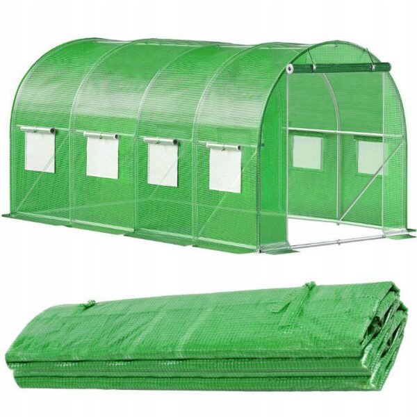 Szklarnie tunel foliowy ogrodowy szklarnia 4,5x2x2m folia 9m² foliak uv 4 premium